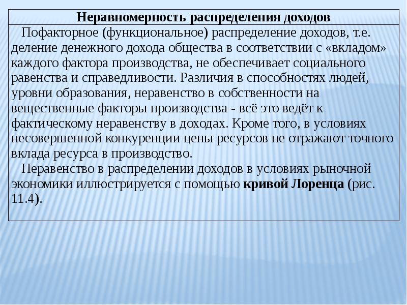 Презентация на тему распределение доходов 8 класс