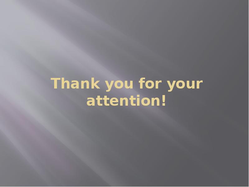 Thank you for your attention!