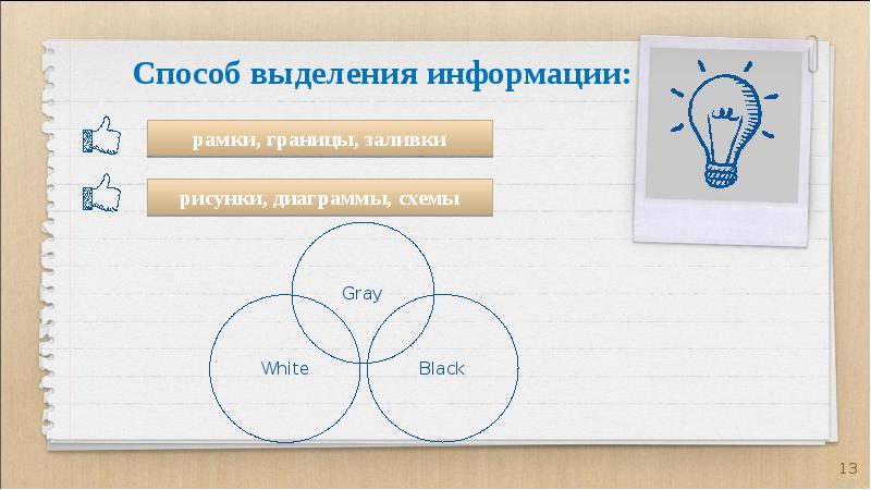 Принципы рамки и границы. Уайт Лесли схема. • Область диаграммы: способ заливки– рисунок. Выделение информации в каталоге. Как можно выделить информацию на рисунке.