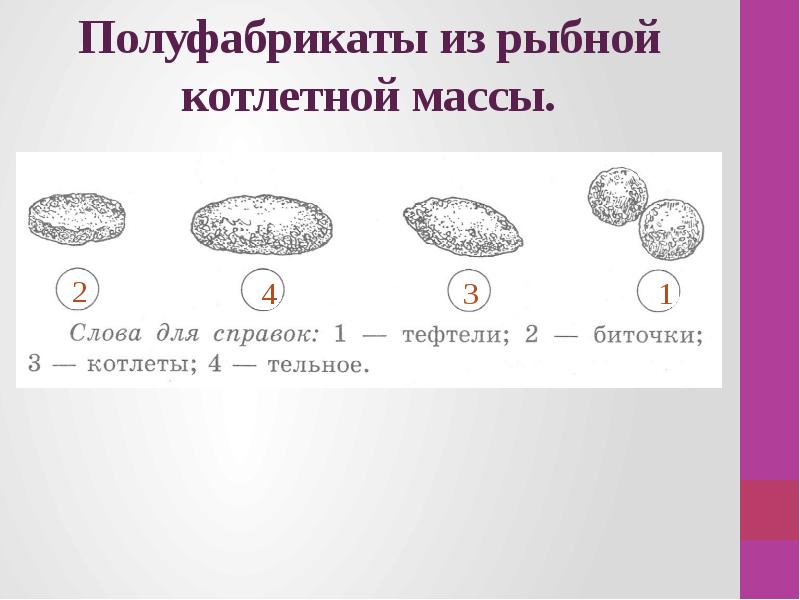 Презентация полуфабрикаты из рыбной котлетной массы