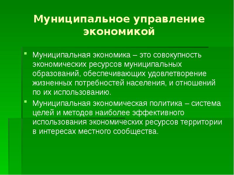 Управление природными ресурсами в муниципальных образованиях презентация