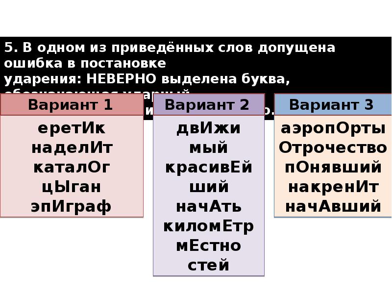 В каком слове допущена ошибка