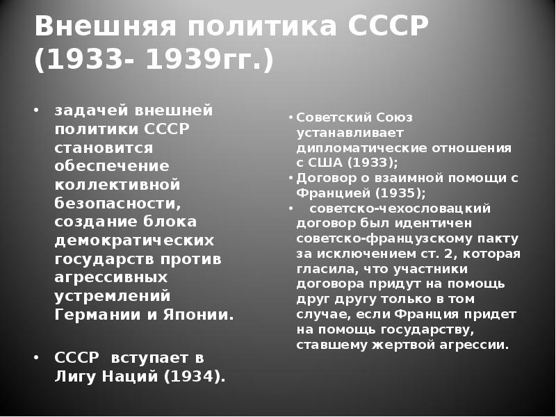 Презентация внешняя политика ссср в 1930 е гг