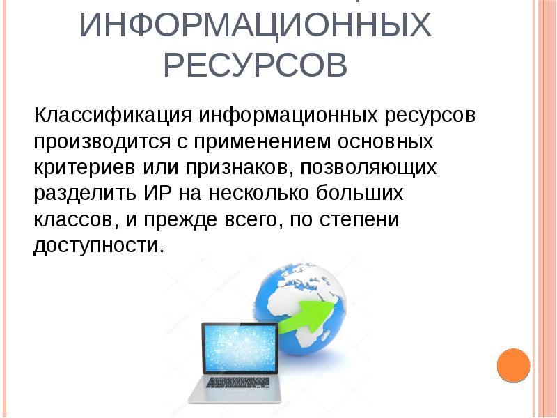 Классификация информационных ресурсов презентация