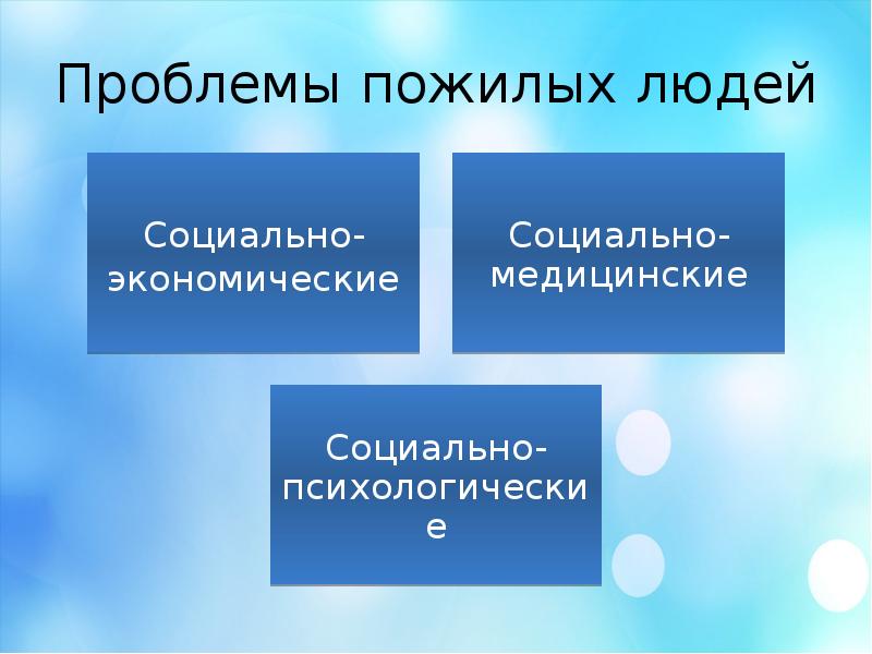 Проблемы пожилых