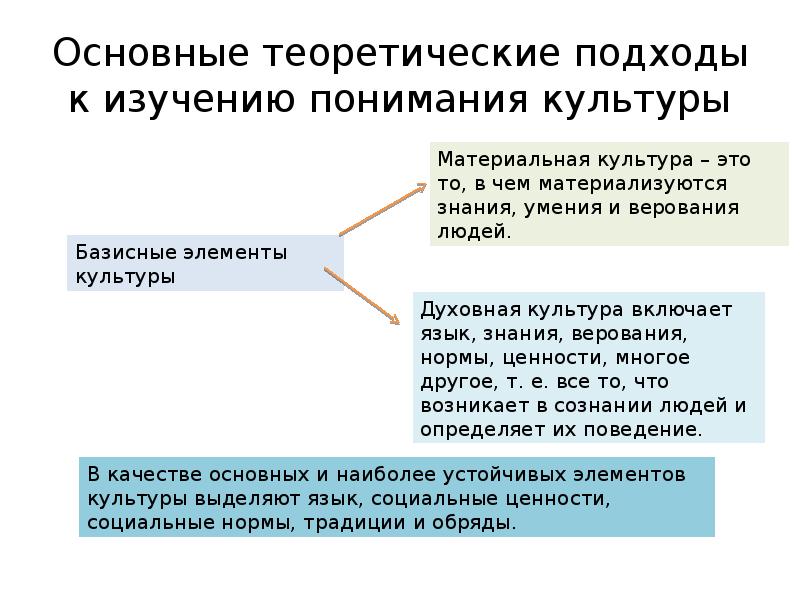 Элементы культуры в социологии