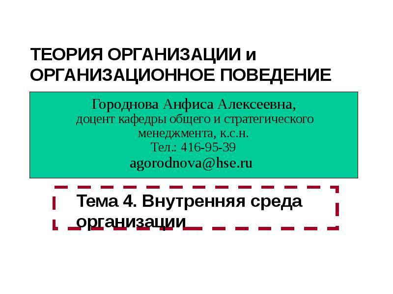 Реферат: Мотивация организационного поведения человека 2