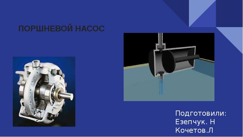 Поршневой насос презентация