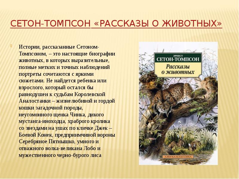 Рассказы о животных читательский дневник краткое. Список рассказов о животных Сетон-Томпсон. Рассказы Сетона Томпсона о животных. Рассказ о животных рассказ о животных. Рассказ о животных кратко.