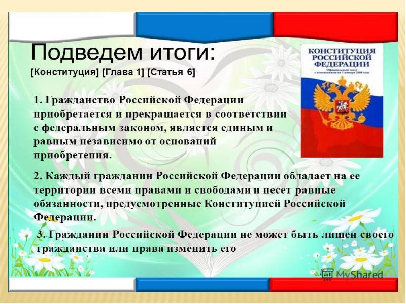 Гражданин российской федерации 10 класс презентация