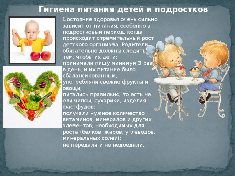 Презентация на тему гигиена детей и подростков