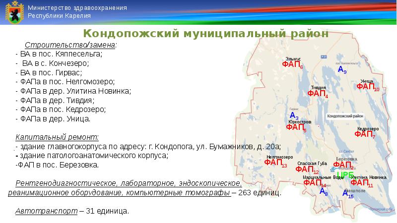 Программа карелия. Структура Министерства здравоохранения Республики Карелия.