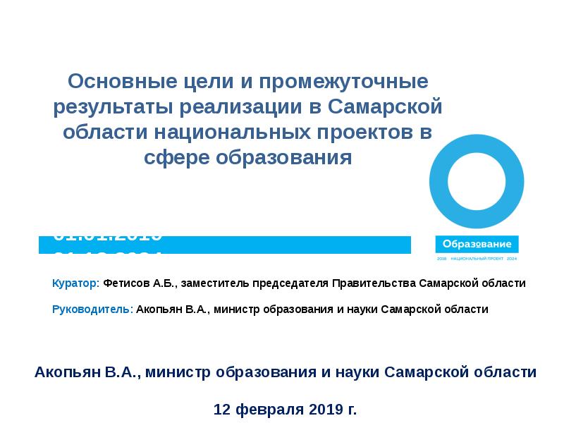 Сколько национальных проектов существует в самарской области