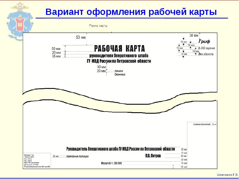 Реквизиты плана в овд