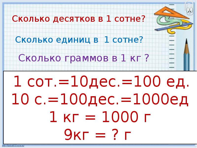 Сколько десятков в 1 сотне? Сколько десятков в 1 сотне?