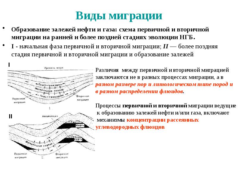 Условия залегания нефти и газа презентация