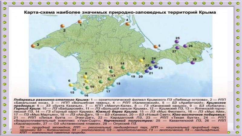 Охраняемые территории крыма презентация