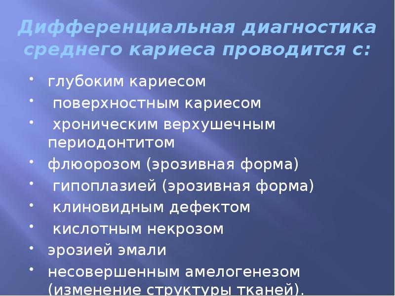 Диагностика средняя