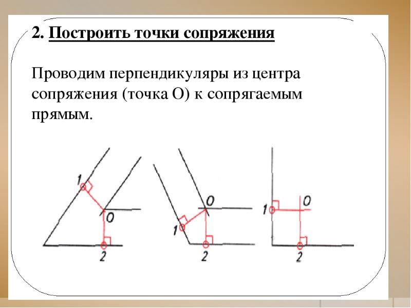 Точки сопряжения на чертеже