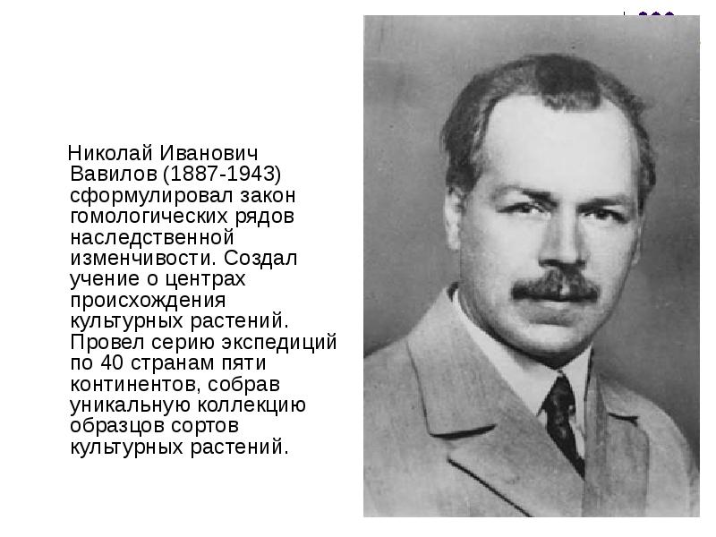 Закон гомологических рядов наследственной изменчивости н и вавилова презентация