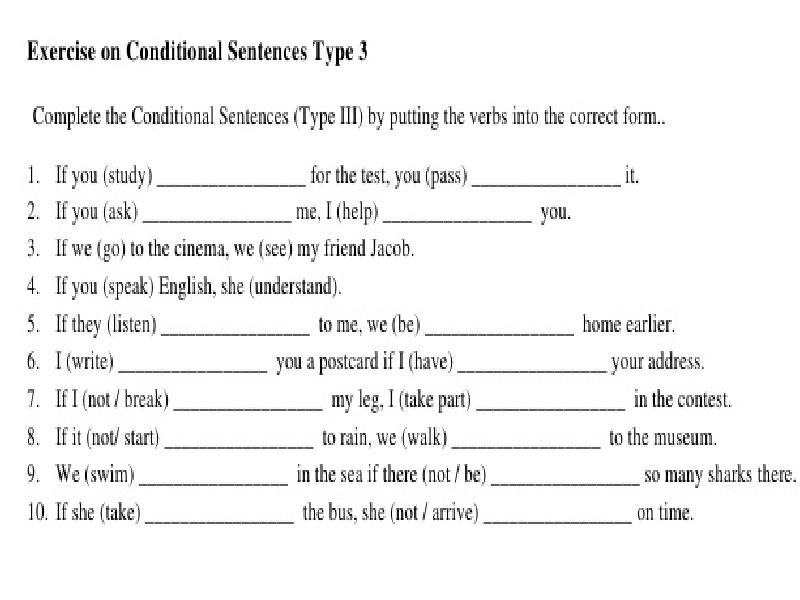 Conditionals exercises. Random questions.