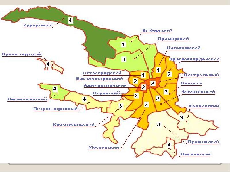 Административная карта петербурга