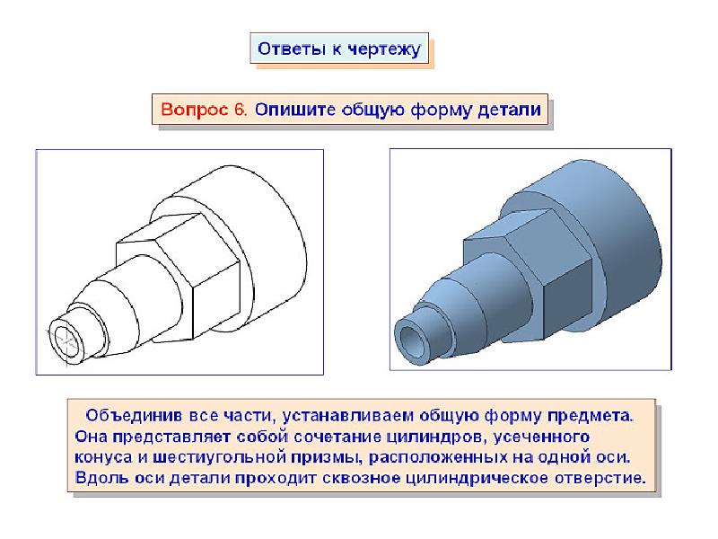 Чтение чертежа урок