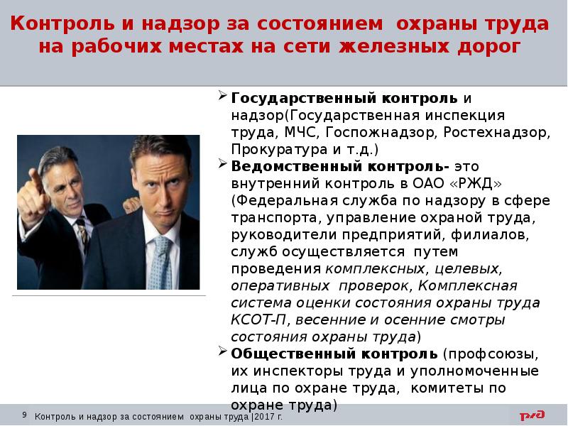 Контроль и надзор за состоянием охраны труда на рабочих местах на Контроль и надзор за состоянием охраны труда на рабочих местах на