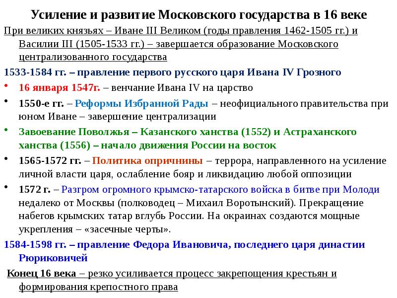 Усиление московского государства презентация