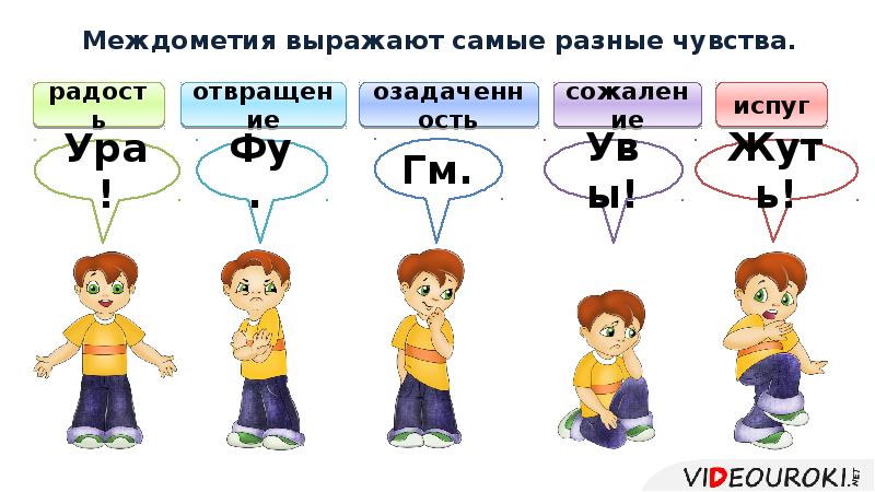 Междометие картинки для презентации