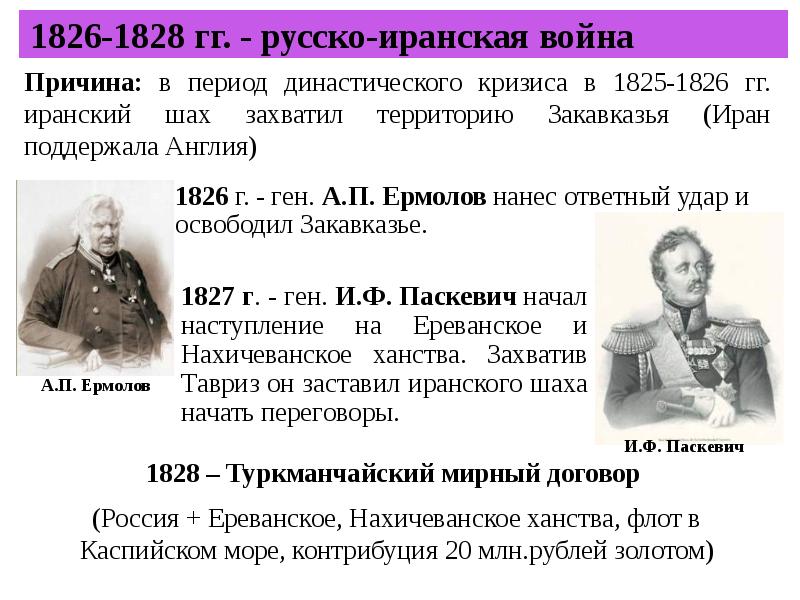 1828 гг. Причины русско-иранской войны 1826-1828 гг. Русско-Персидская война 1826-1828 причины войны. Русско-иранская война 1826-1828 таблица участники. Русско-иранская война 1826-1828 причины ход итоги.