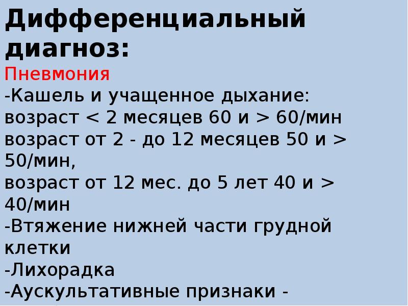 Острая пневмония у детей презентация