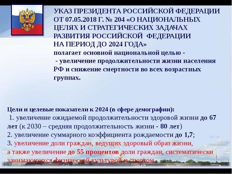 Указ президента о национальных проектах до 2024 года