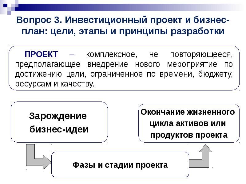 Форма инвестиционного проекта