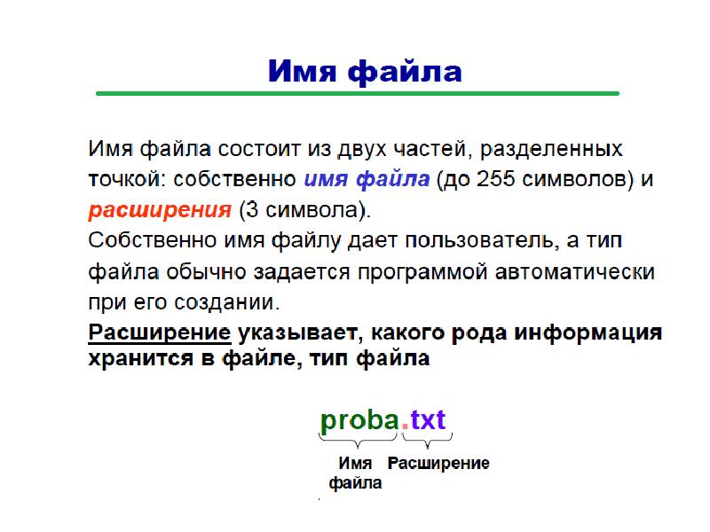 Имя файла 255 символов. Файл определение. Расширение в имени файла обычно указывает на. Файловая система ЭВМ. Proba имя файла.