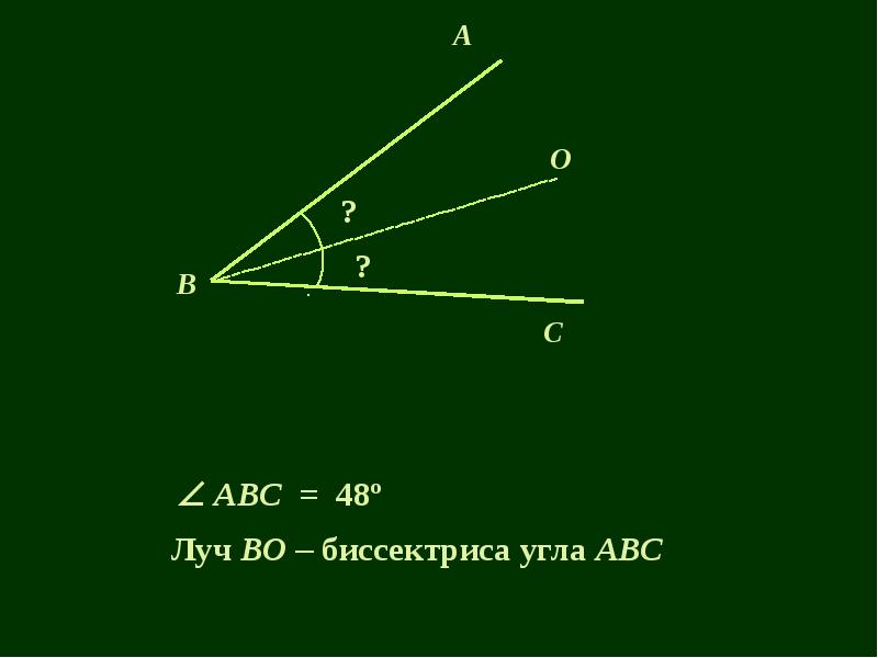 Какой луч биссектриса угла. Биссектриса это Луч. POWERPOINT биссектриса угла. Определите биссектрисы угла. Вектор биссектрисы угла.