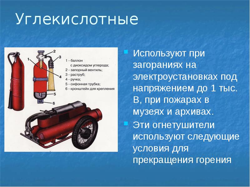 Презентация про огнетушители