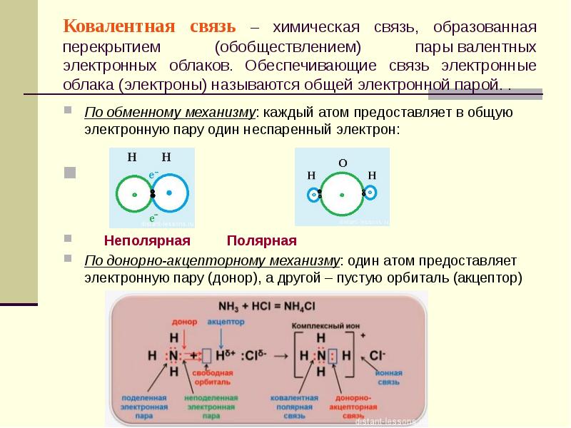 Презентация на тему ковалентная химическая связь 8 класс