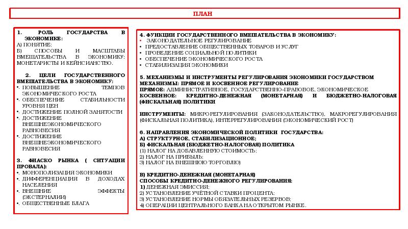 Экономические цели и функции государства кратко. Роль государства в разных экономических системах план.