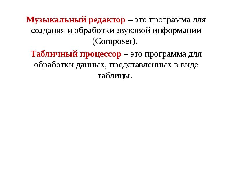 Музыкальный редактор – это программа для создания и обработки звуковой информации