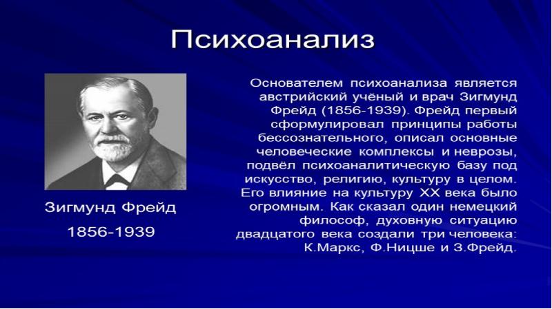 Фрейд презентация по психологии