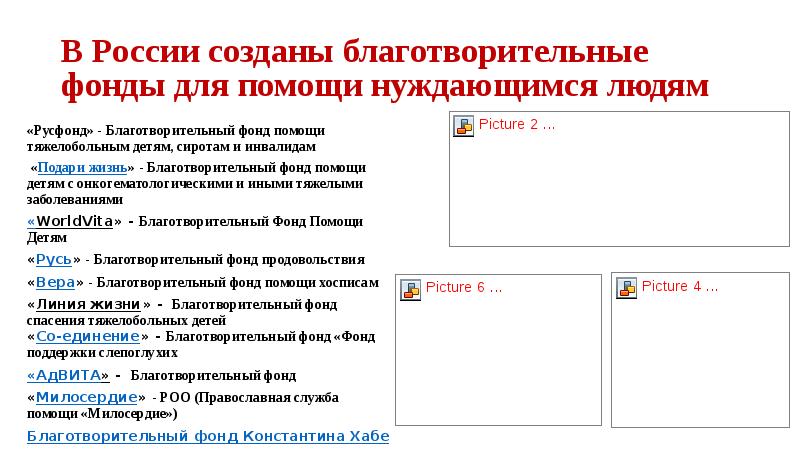 Проект на тему благотворительность