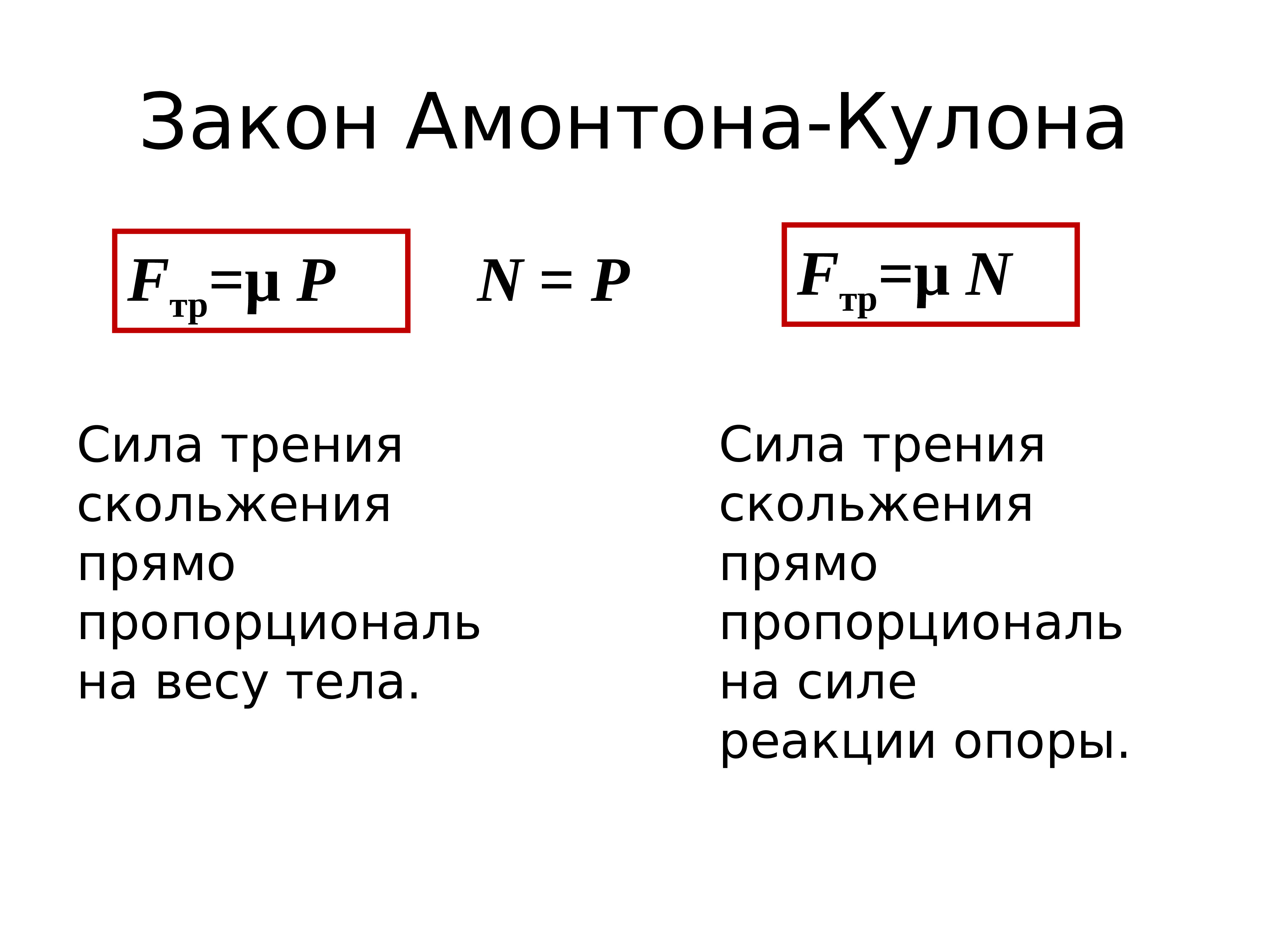 Закон силы трения скольжения. Закон Амонтона-кулона формулировка. Сила Амонтона кулона. Щакон Амонта на кулона.