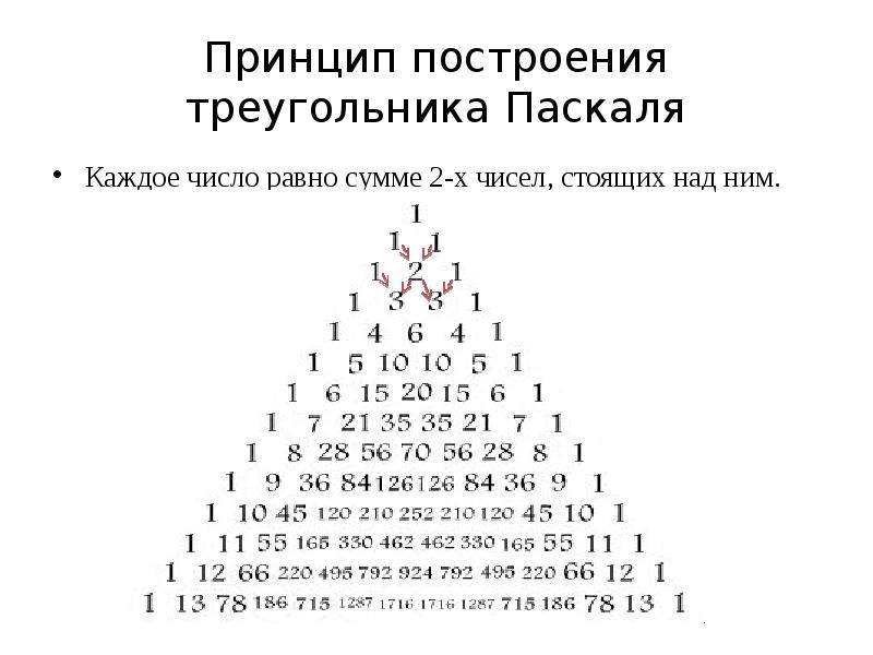 Проект по теме треугольник паскаля