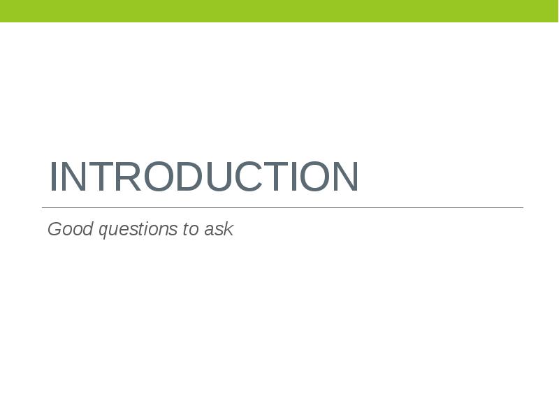 Introduction Based Question Introduction