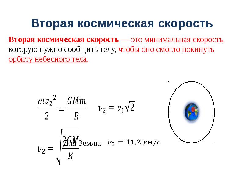 Первая космическая скорость орбита