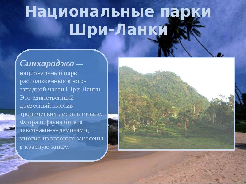 Национальные парки Шри-Ланки Национальные парки Шри-Ланки