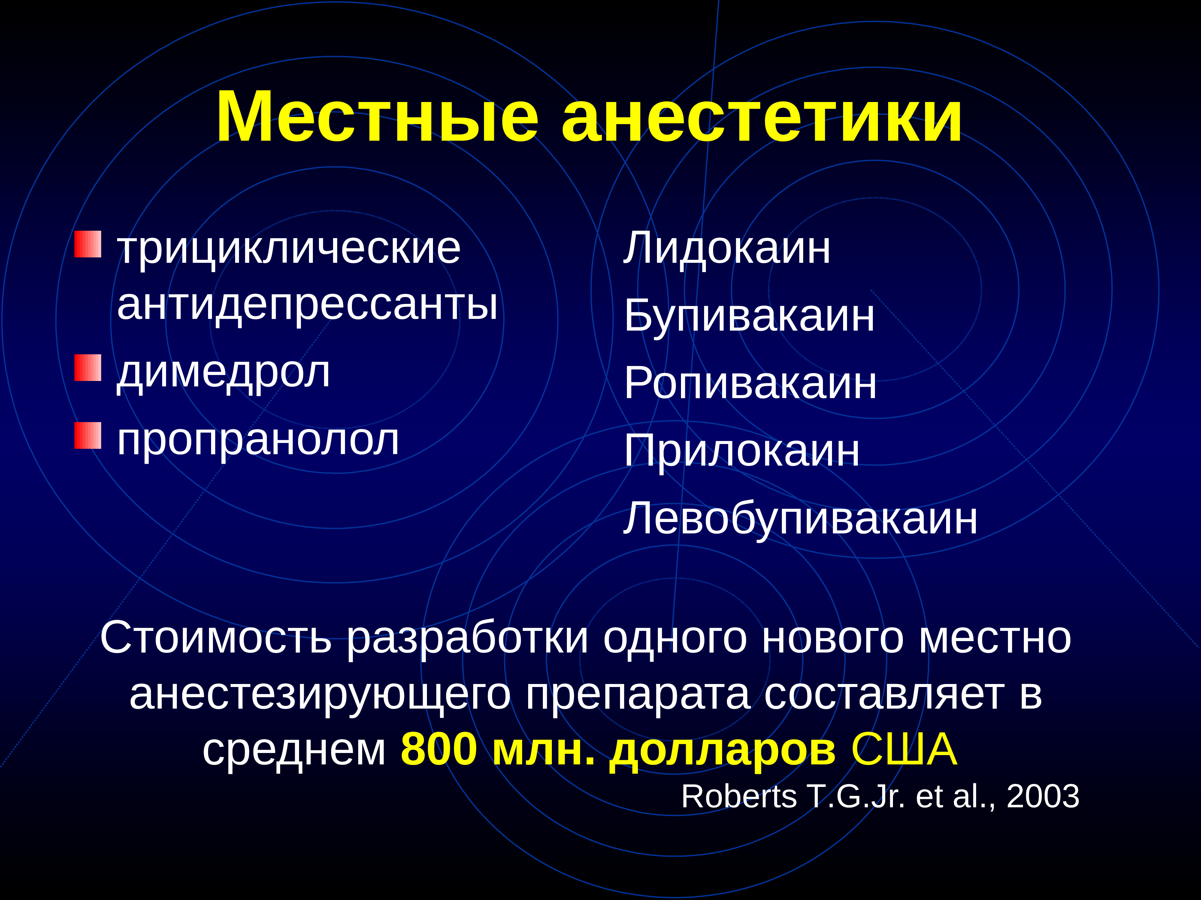 Местные анестетики фармакология презентация