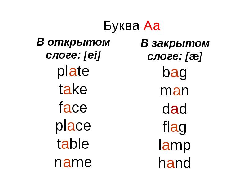 Презентация на чтение на английском