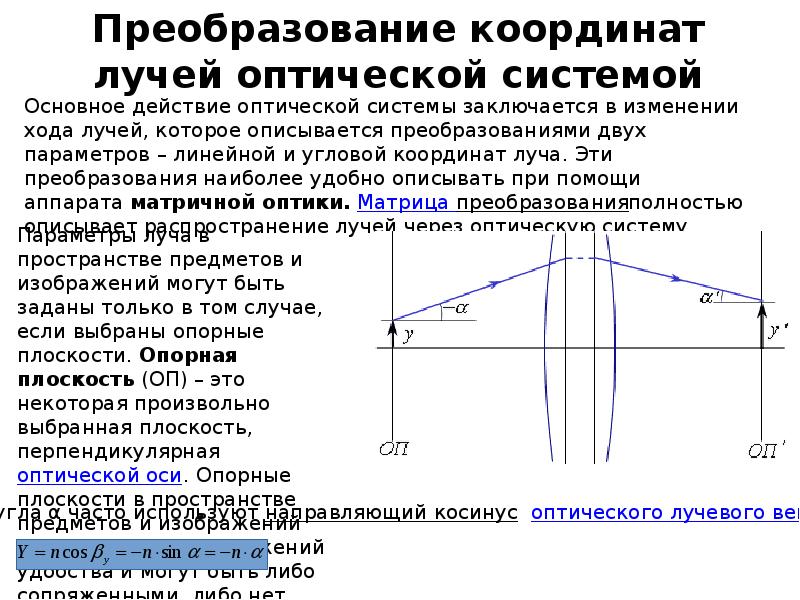 Координаты луч